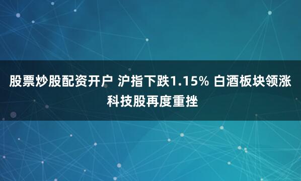 股票炒股配资开户 沪指下跌1.15% 白酒板块领涨 科技股再度重挫
